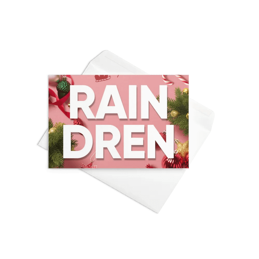 Raindren Greeting Card with Customisation product image (11)