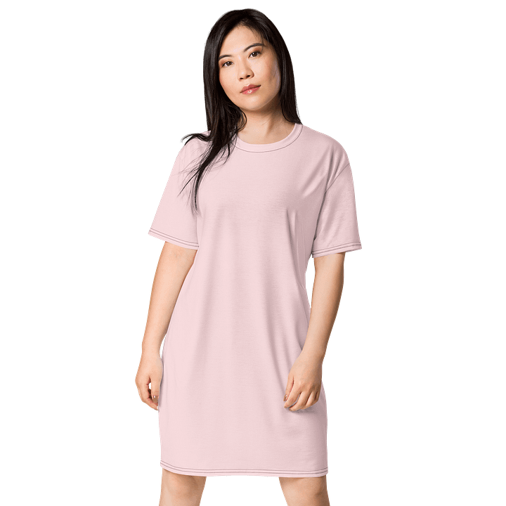 Oversized T-Shirt Dress - Subtle Pale Pink, Sizes 2XS-6XL product image (1)