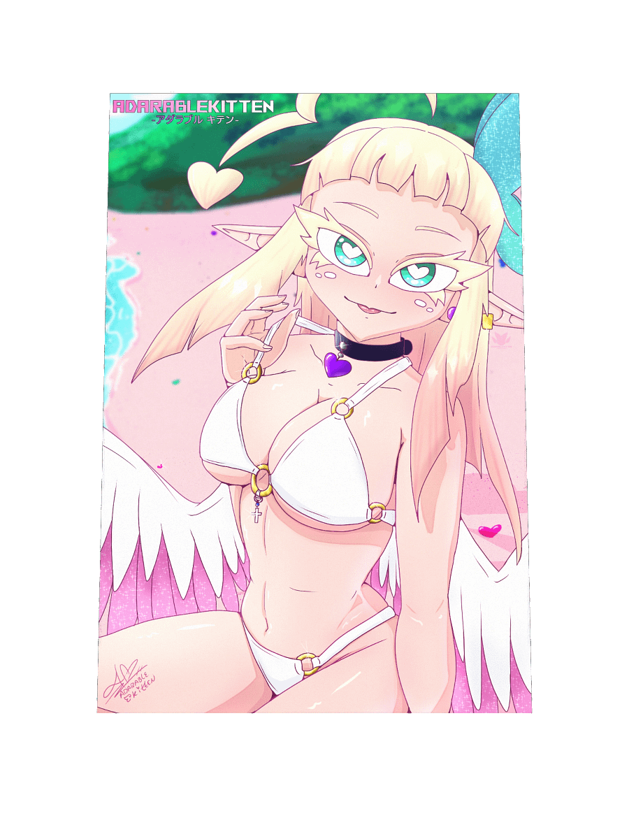 12" x 18" Matte Art Poster - AdarableKitten Beach Babe product image (1)