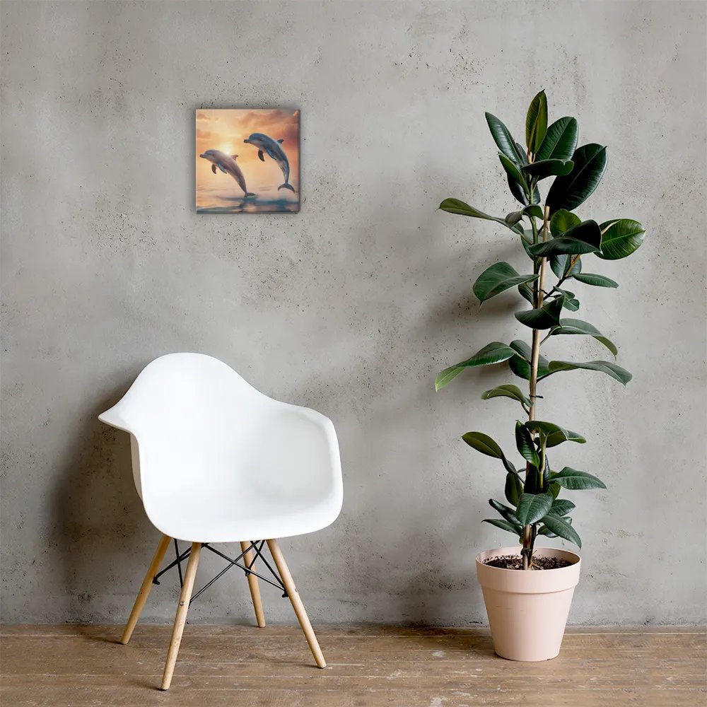 Dolphins Leaping From The Sea Wall Art product image (5)