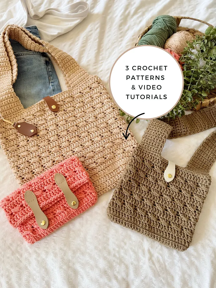 Coco Crochet Bag Collection Ebook: Clutch, Cross Body & Market Bag Patterns product image (1)
