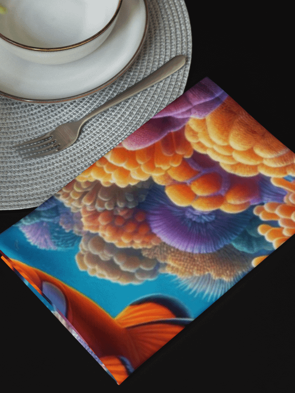 Reef Harmony Cloth Napkin Set | AI Design beautiful underwater life product image (7)