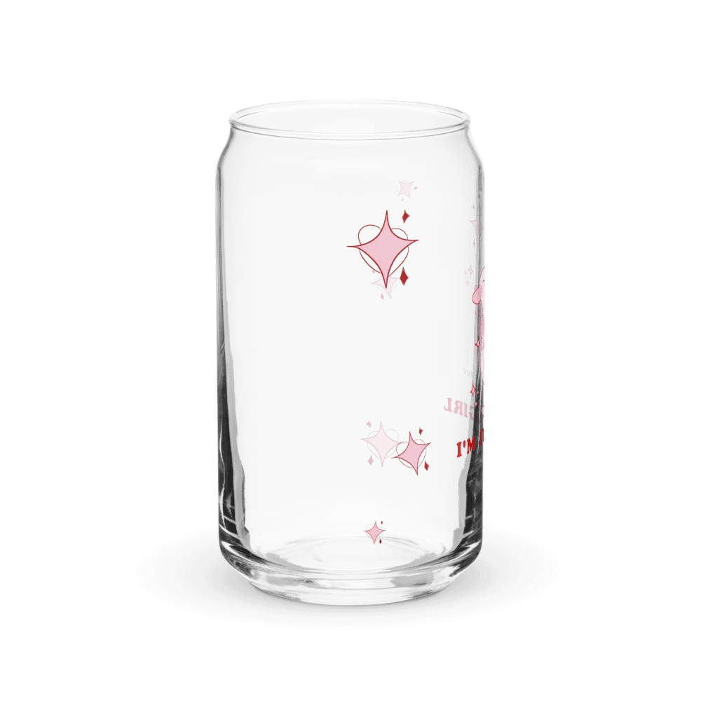 IM JUST A GIRL GLASS W/STRAW product image (4)