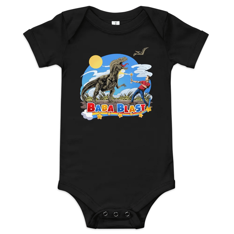 Baba Blast and Dinosaur Baby Short Sleeve One Piece product image (1)