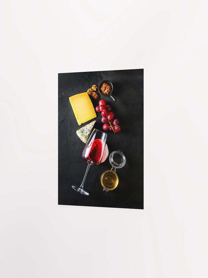 Red wine and cheese (Italian, Spanish cuisine) — Food kitchen poster/blackboard, kitchen wall art, aesthetic poster, minimalist poster product image (7)