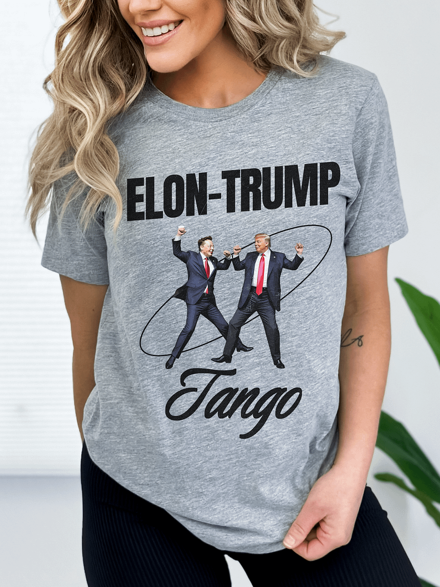 Elon-Trump Tango Dancing Unisex American Patriot T-shirt product image (1)