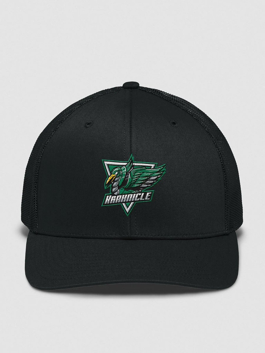 Krahnicle Blackout Trucker Hat (Green Logo) product image (1)