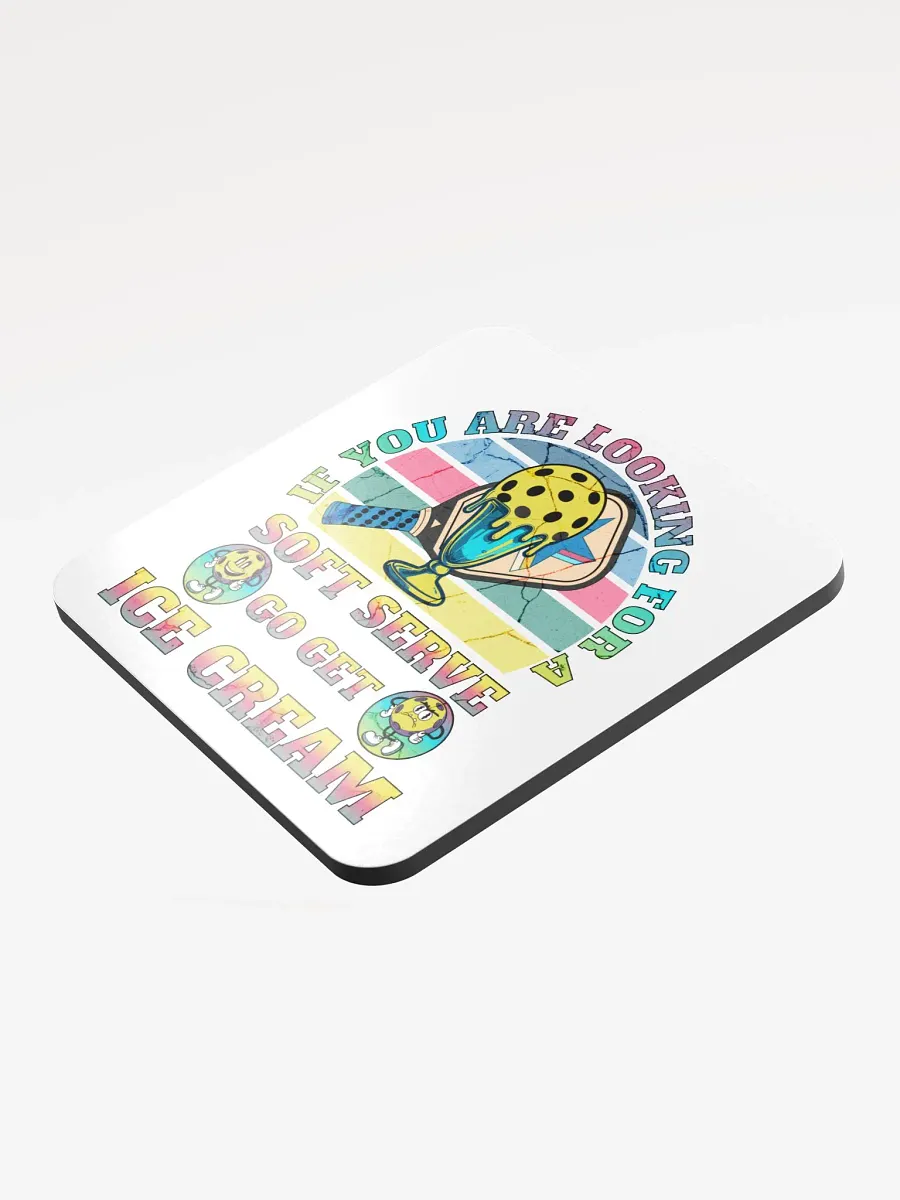 Soft Serve Go Get Ice Cream Pickleball Sweet Serve Coaster product image (3)
