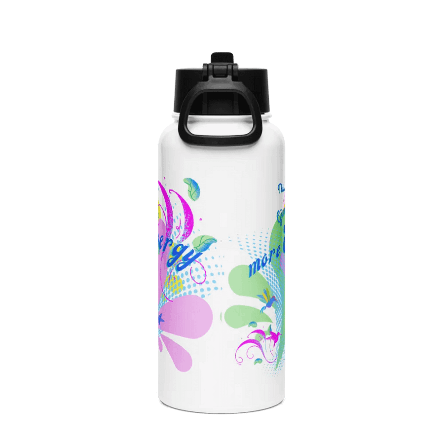 Energetic Vibes Stainless Steel Water Bottle for healthy moms ladies men product image (2)