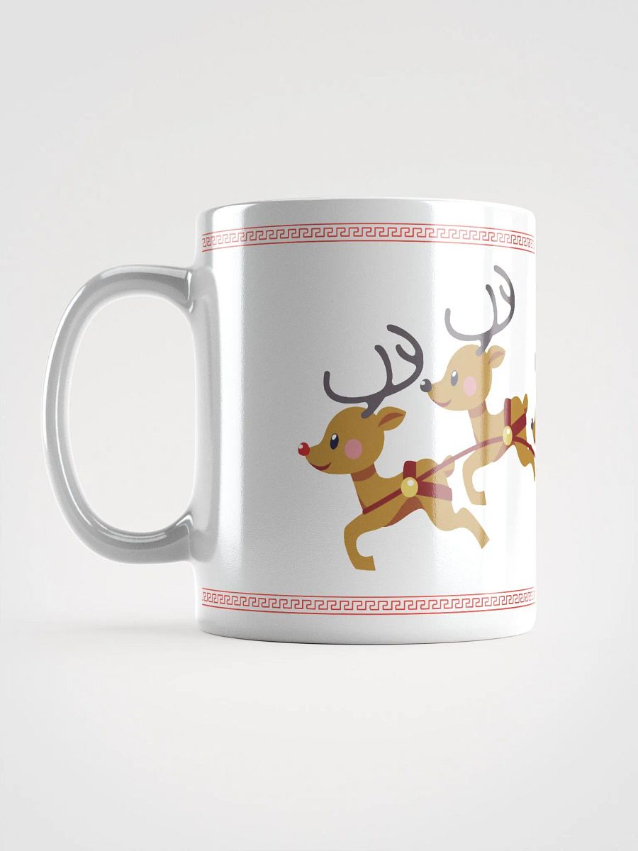 Santa clause Mug with Reindeer white shiny mug product image (17)