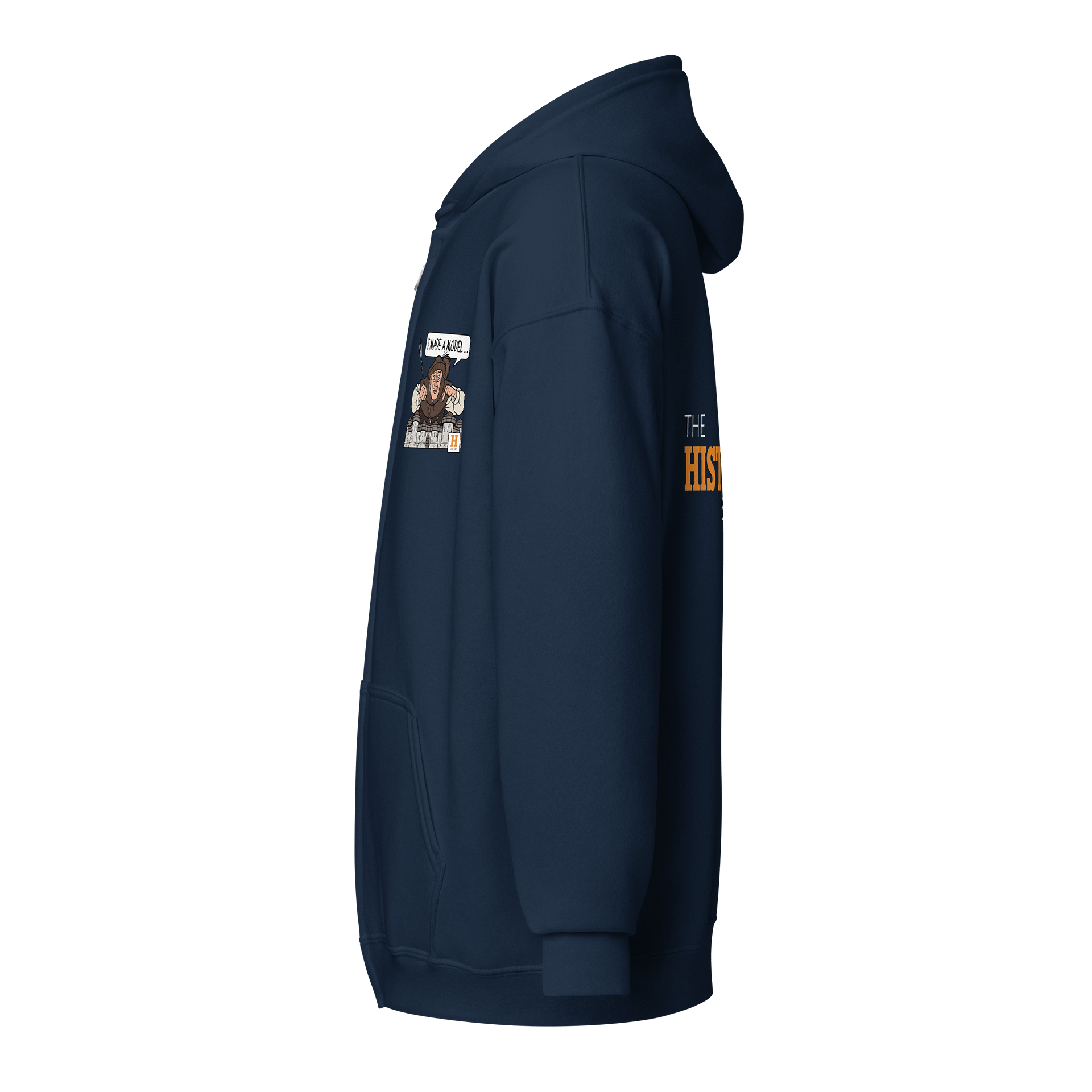 I made a model ... navy zipper hoodie product image (3)