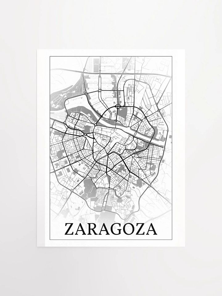 Zaragoza, Spain, city map print product image (2)