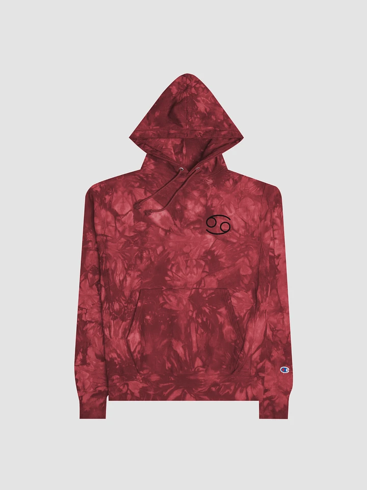 Cancer Black on Red Champion Tie Dye Hoodie product image (2)