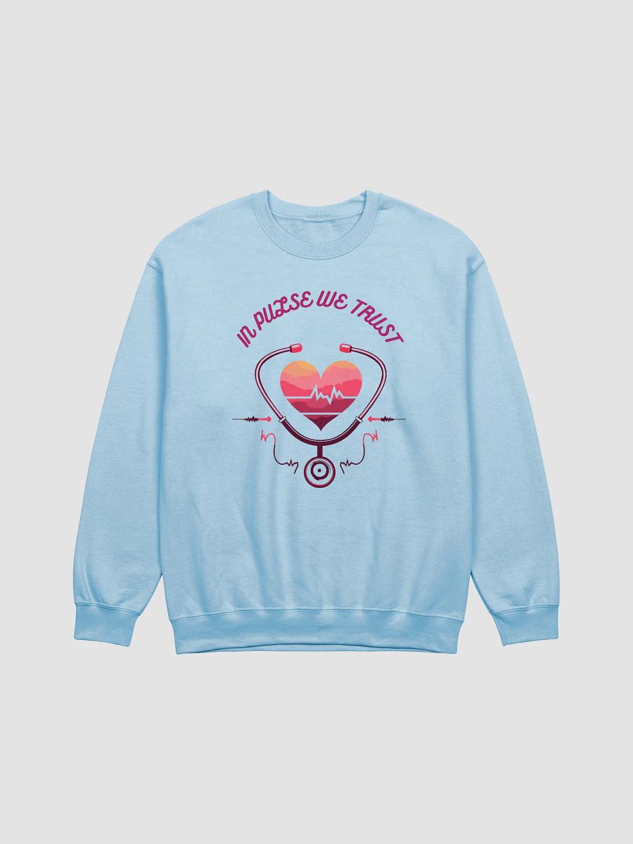 Heartbeat in the stethoscope Crewneck Sweatshirt product image (3)