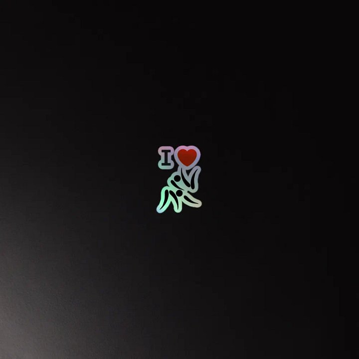 I Love Judo Holographic Sticker product image (4)
