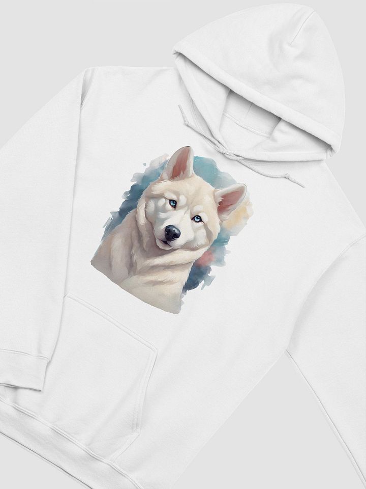 White Siberian Husky Classic Hoodie product image (1)