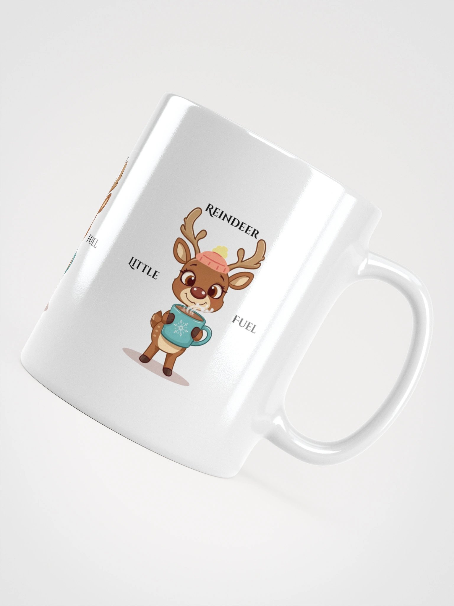 Little Reindeer Fuel White Glossy Mug product image (5)
