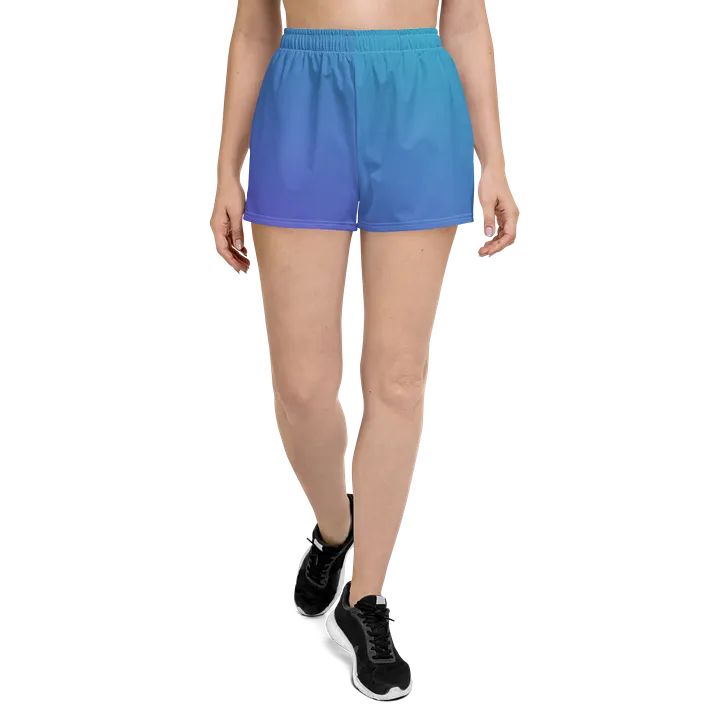 Pink to Blue Gradient Women's Athletic Short Shorts product image (2)