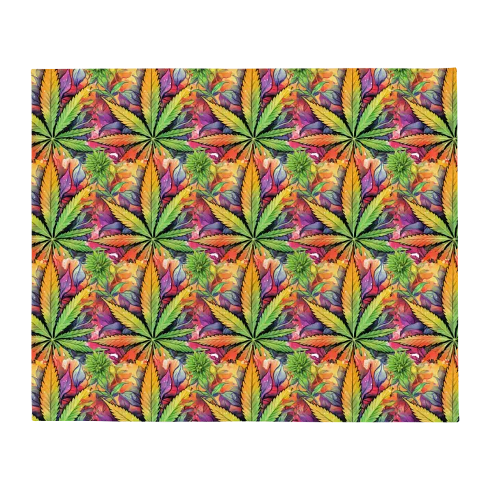 Psychedelic Cannabis Dream Throw Blanket product image (1)