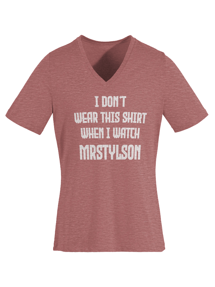 I Don't Wear This Women's V-Neck (White Text) product image (41)