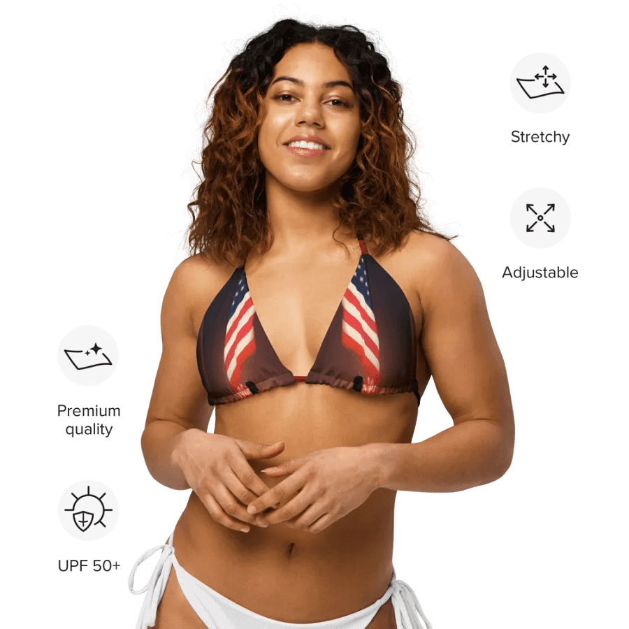 Patriotic Reverence All-Over Bikini Top product image (11)