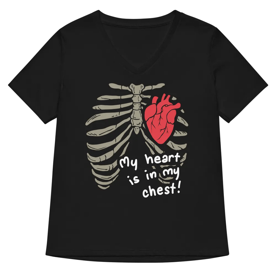 My Heart Is In My Chest V1 - Women's Relaxed V-Neck T-Shirt product image (5)