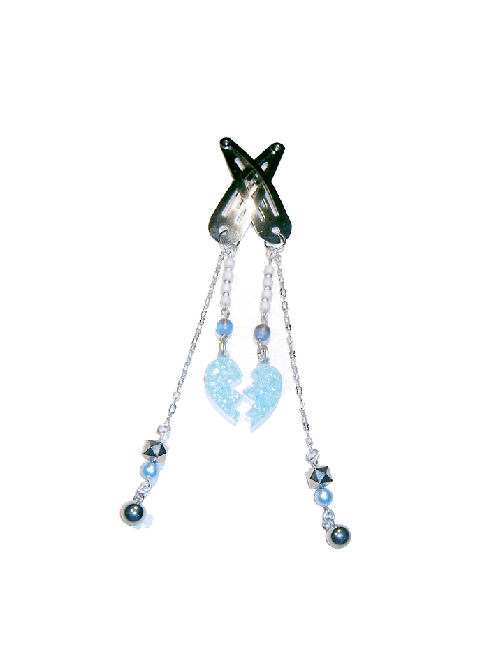 glitter chain pair hair clips product image (1)