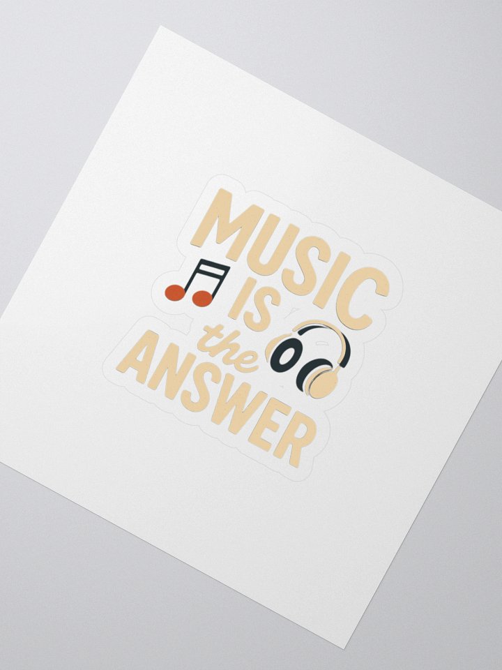 Music is the Answer Kiss Cut Stickers product image (2)