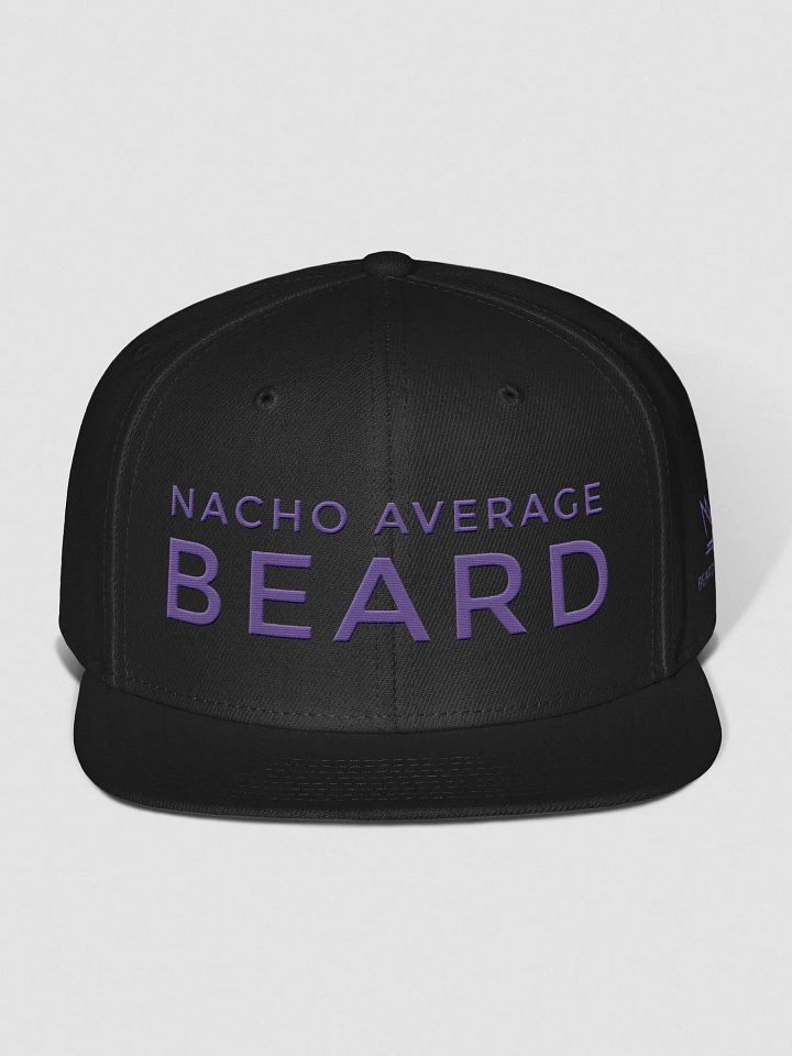Nacho Average Beard Snapback Cap (Purple Embroidery) product image (1)