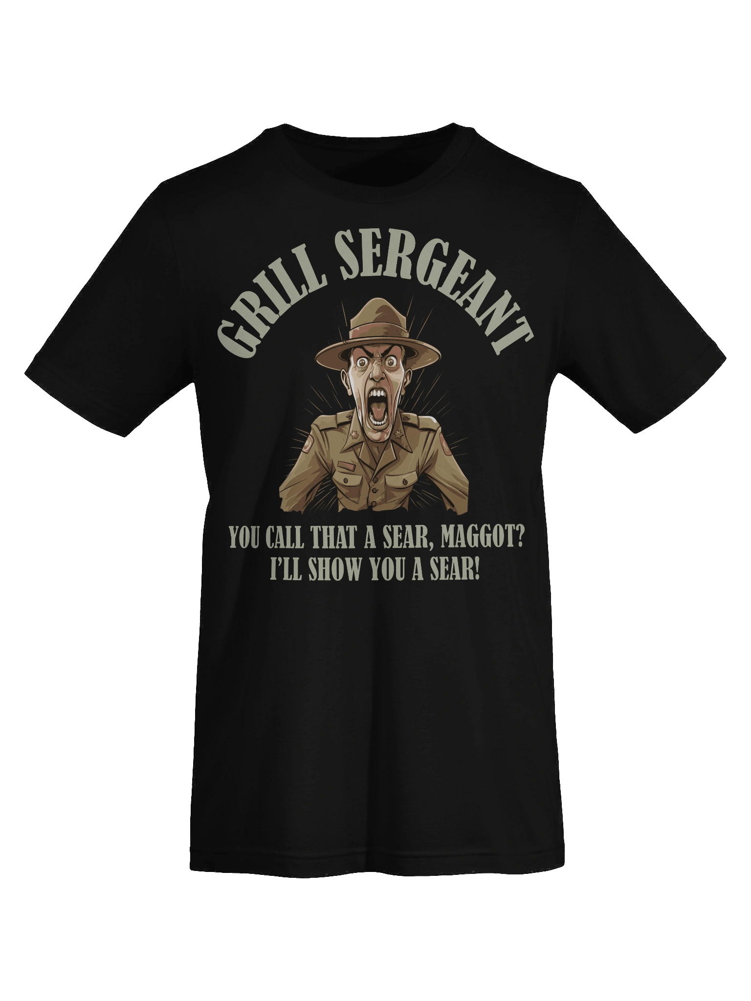 Grill Sergeant Funny Military Grilling Bella Canvas Tee product image (4)