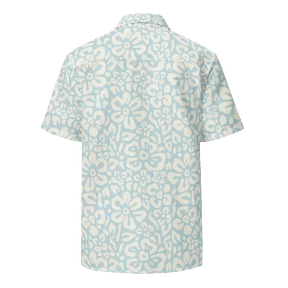 Soft Blue Floral Hawaiian Shirt product image (3)