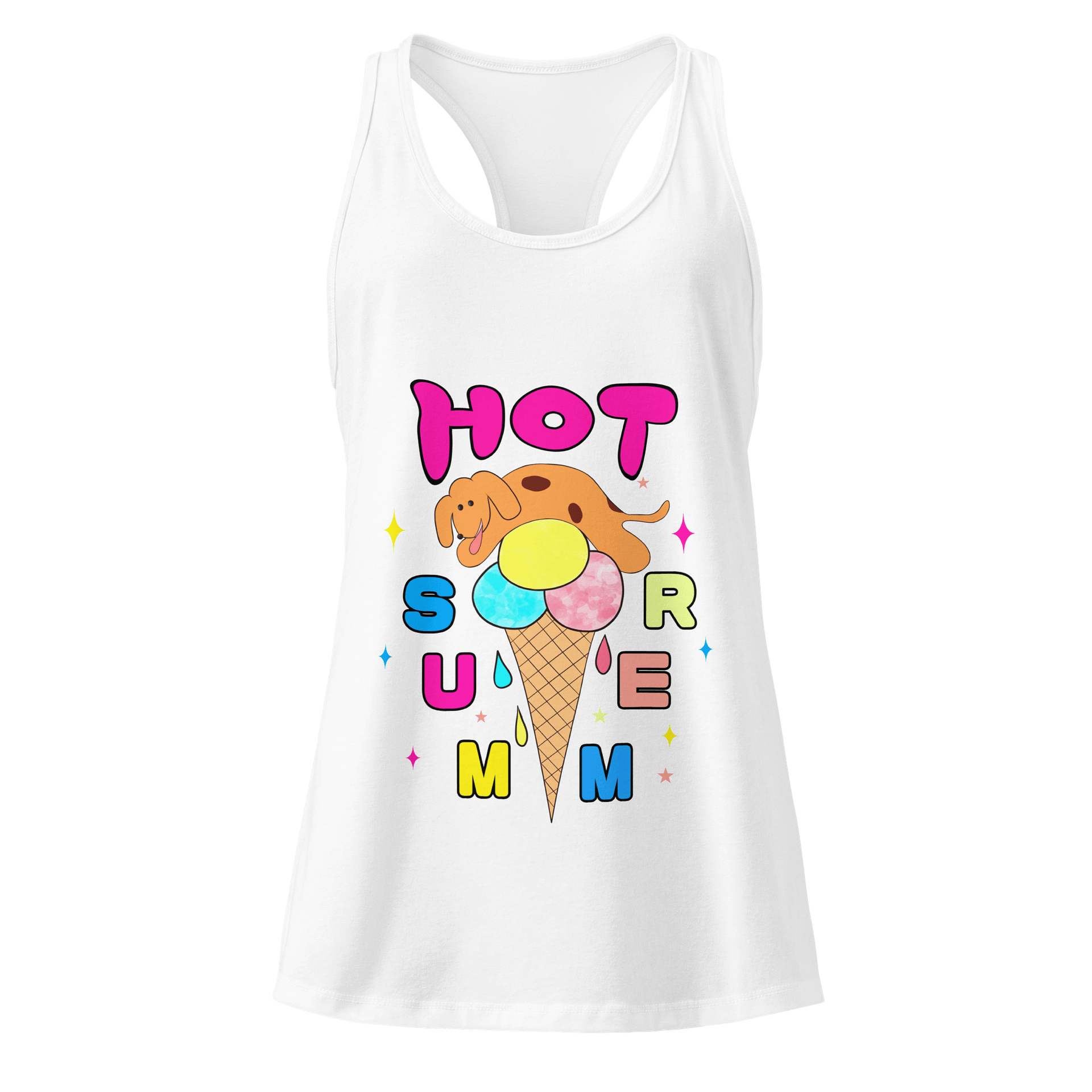 Hot Summer Dog Racerback Tank product image (25)