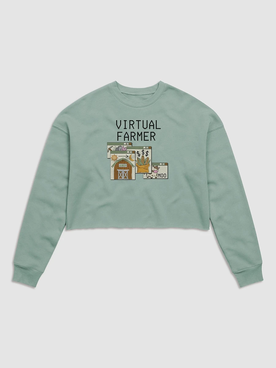 Virtual Farmer Cropped Sweatshirt - Black Text product image (10)