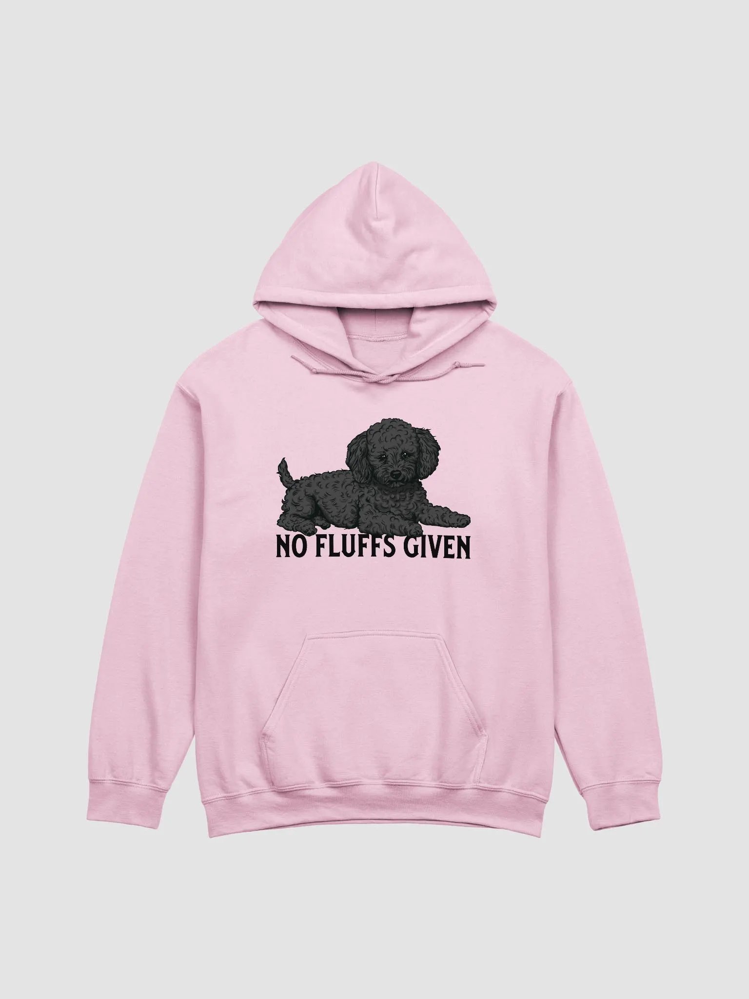No Fluffs Given Hooded Sweatshirt of a Toy Poodle(Black) | Funny Hoodie for Poodle Paw-rents product image (12)