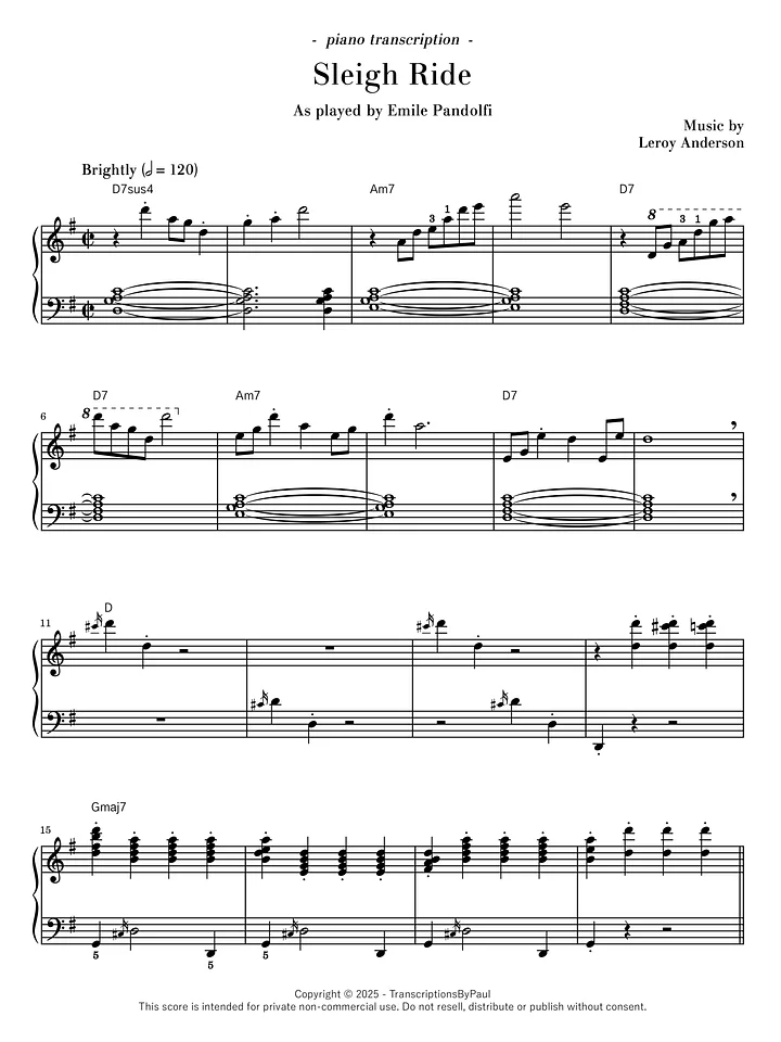 Sleigh Ride - Emile Pandolfi product image (1)