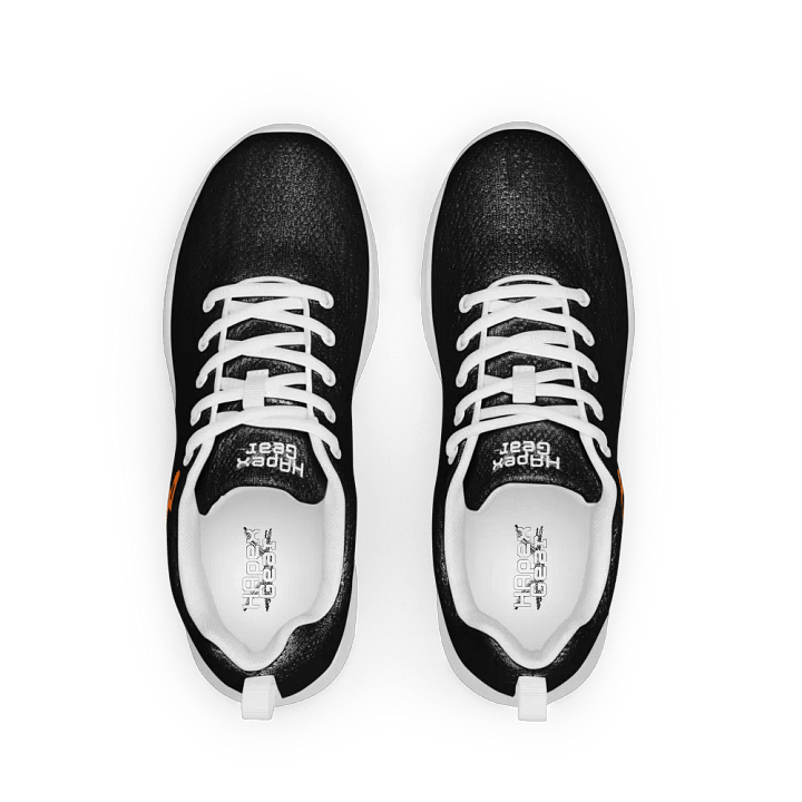 White HApex Gear White Logo Cancer Awareness Orange Ribbon. Black Men's Athletic Shoes product image (2)