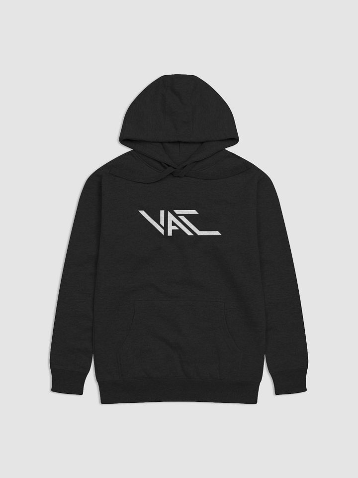 BLACK COTTON HOODIE (WHITE VAC LOGO) product image (1)