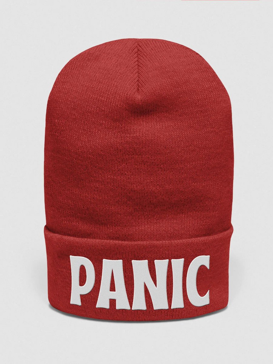 Panic Beanie Red w white product image (2)