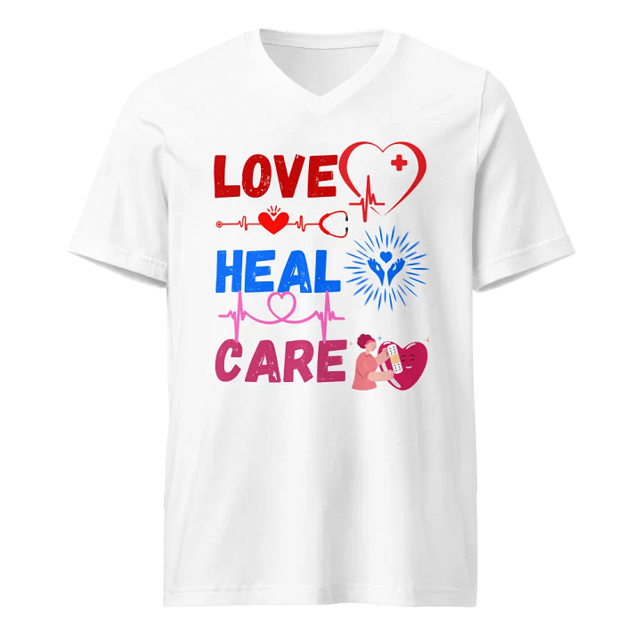 Love, Heal, Care V-Neck Tee product image (5)
