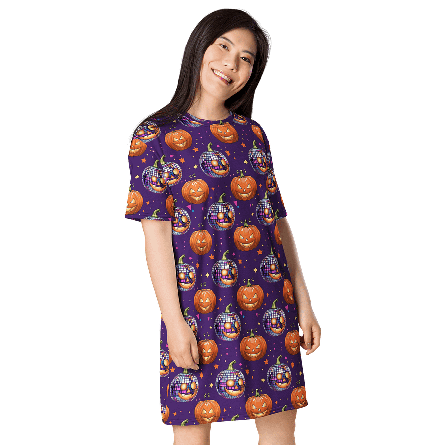 Disco Pumpkin Party T-Shirt Dress product image (4)