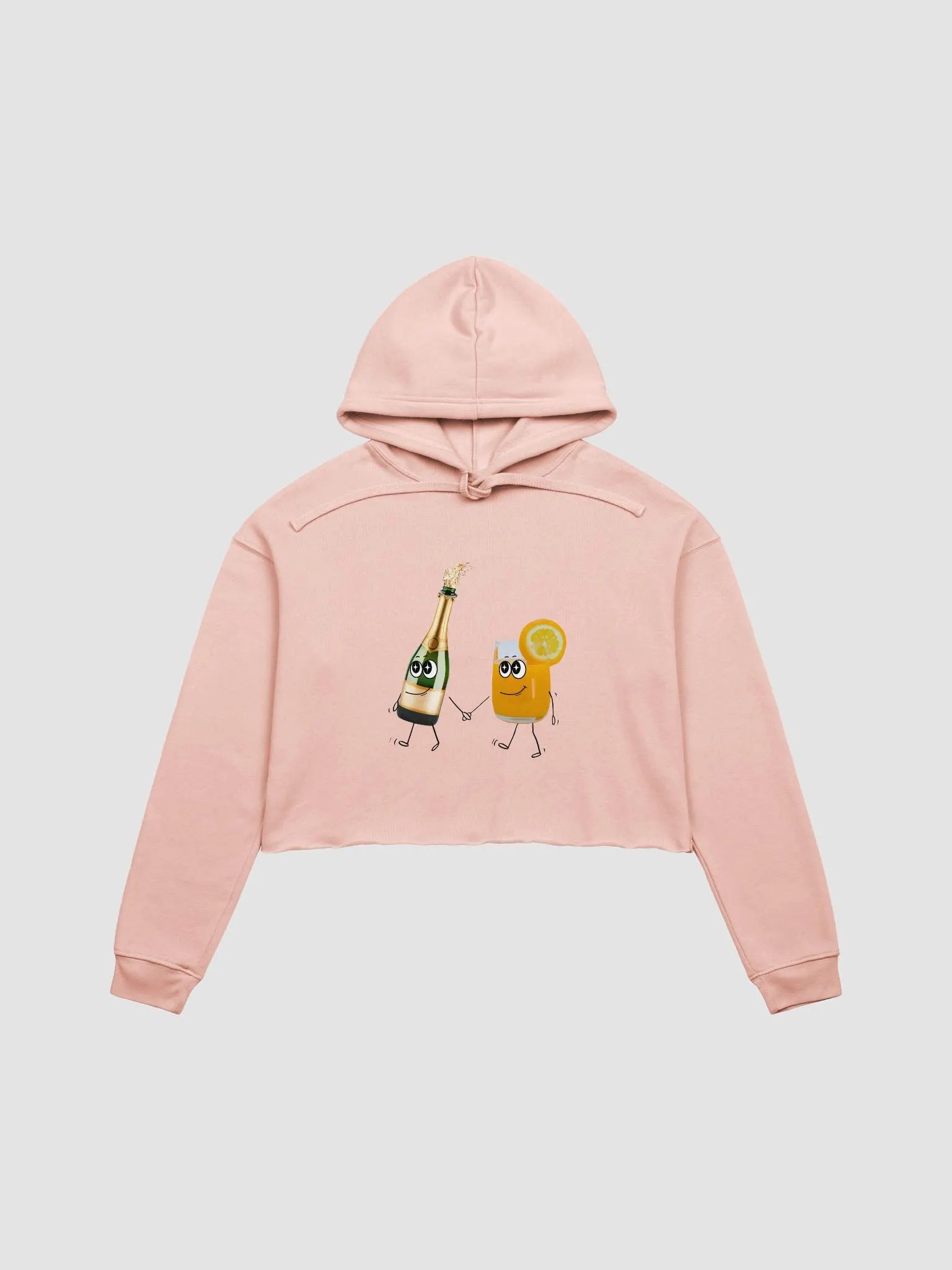 Mimosa Magic Champagne & Orange Juice Cropped Hoodie product image (2)