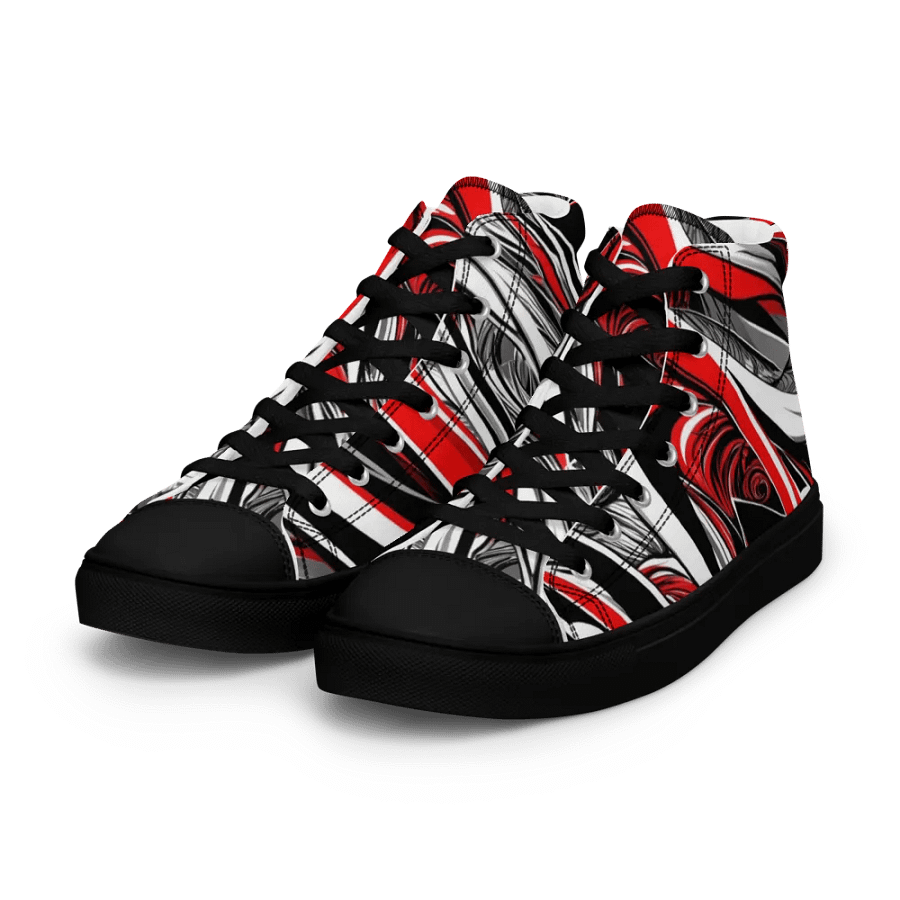 Red White Black Graffiti Design _ Calceonova Streetwear _ Woman High-Top Sneakers product image (8)