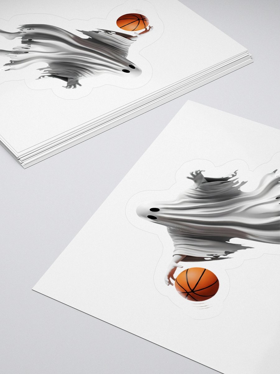 Spooky Hoops Ghost Basketball Stickers product image (8)