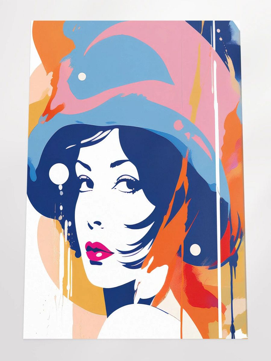 Abstract Woman v7 - Vintage Style Poster - Girly - Large 24x36 Inches product image (4)