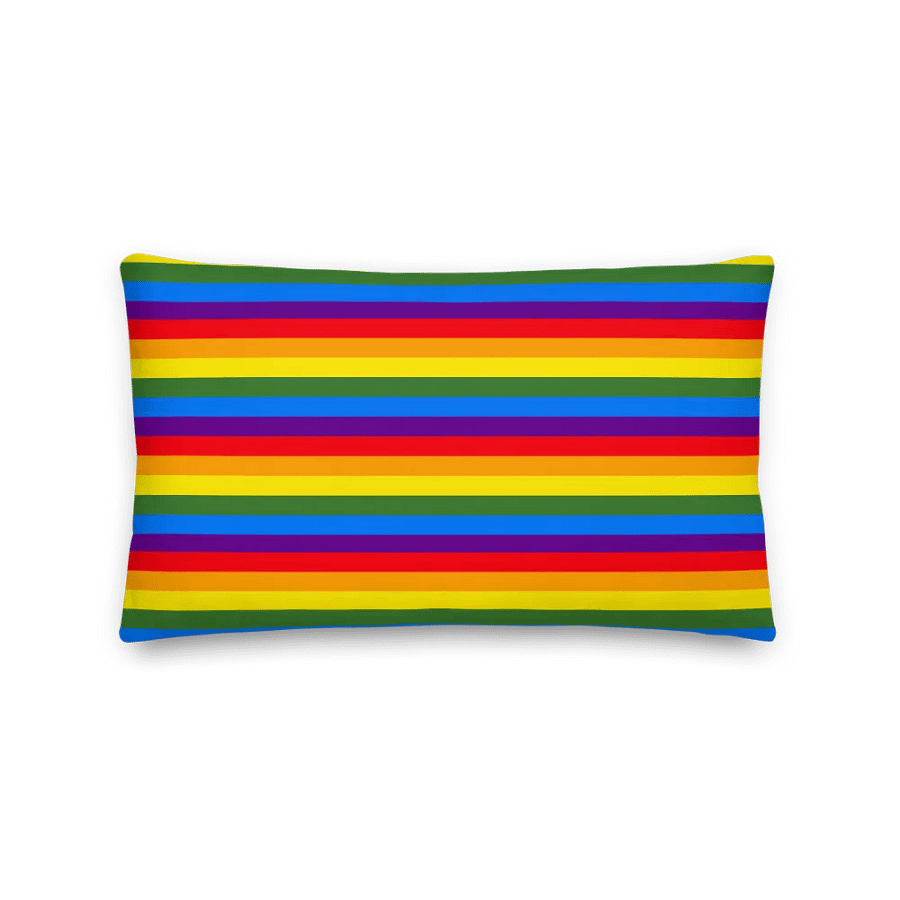 Rainbow Stripes All-Over Pillow product image (2)
