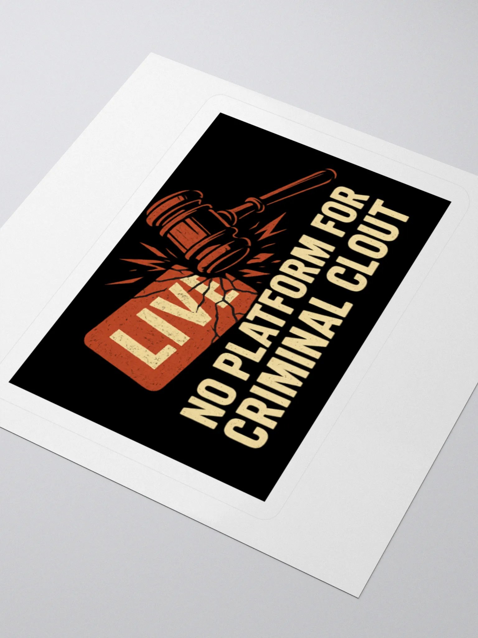 No Platform for Criminal Clout – Vinyl Sticker product image (7)
