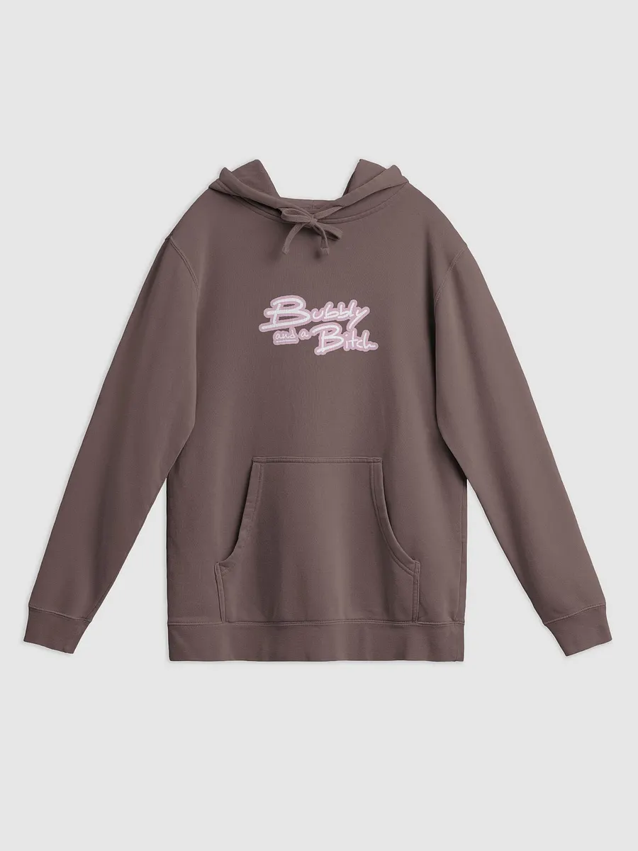 Bubbly and a B*tch (lined design, #E1B9CE) printed pigment hoodie product image (15)