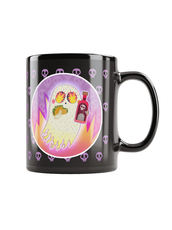 Pastel Little Ghost Hot Sauce - Black Ceramic Mug product image (1)