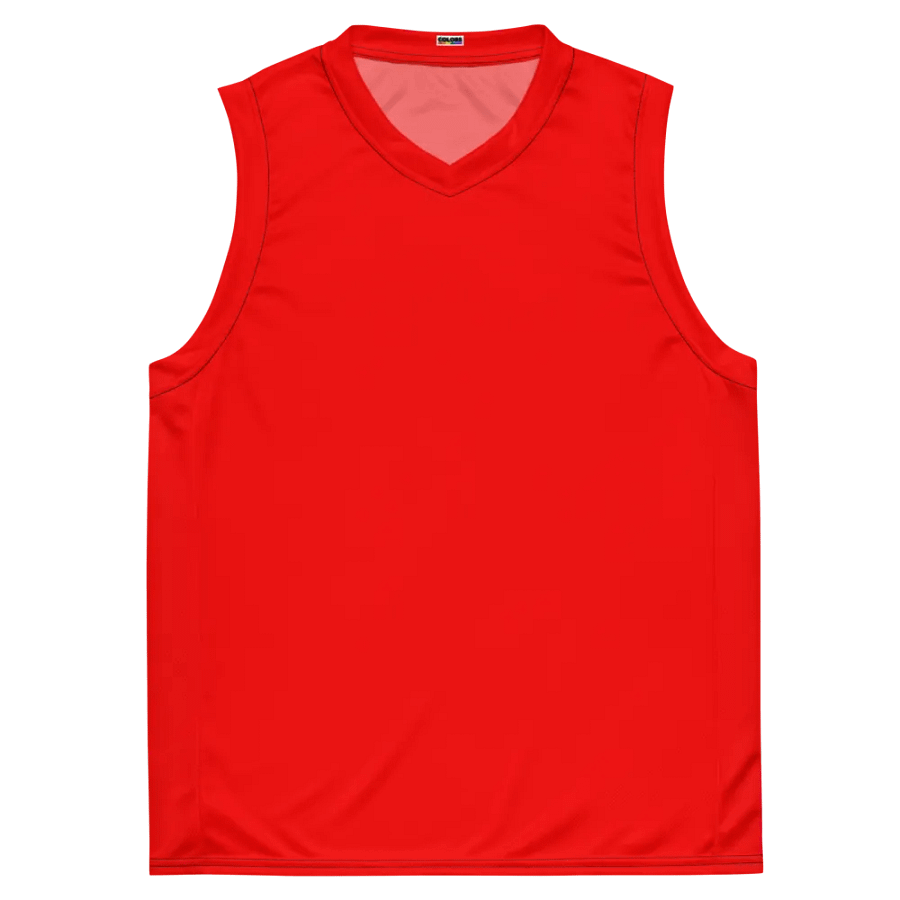 Plain Color Red Basketball Jersey product image (1)