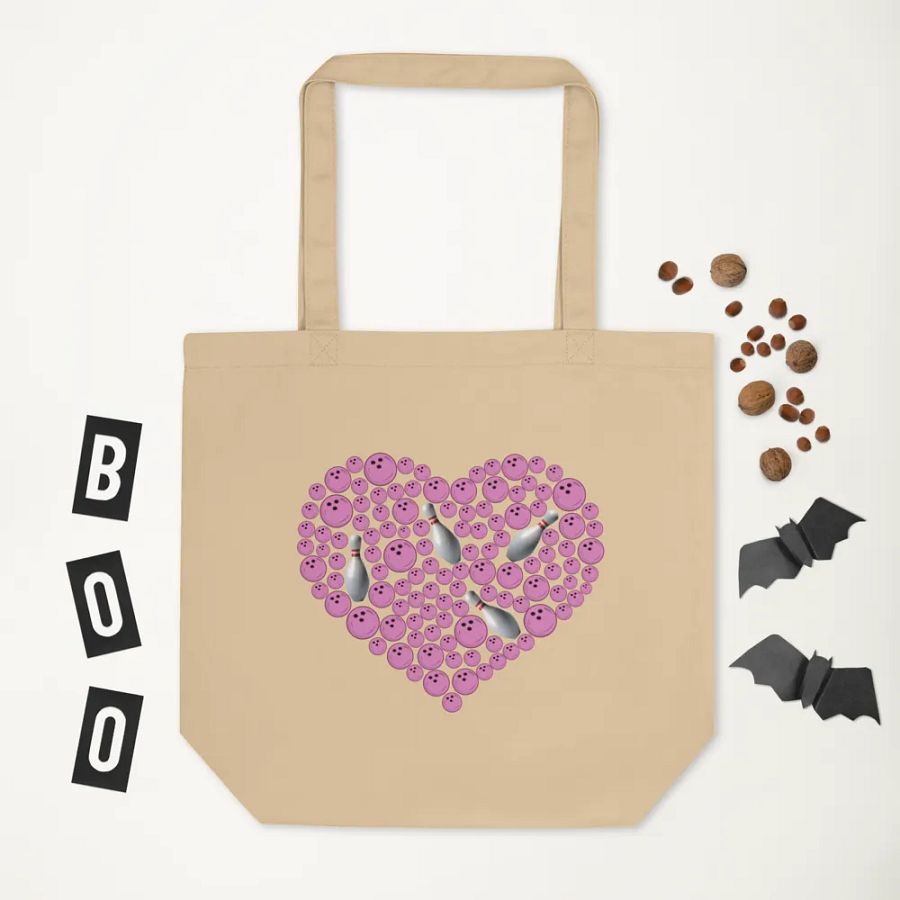 Heart Bowling Strike Eco Tote Bag product image (5)